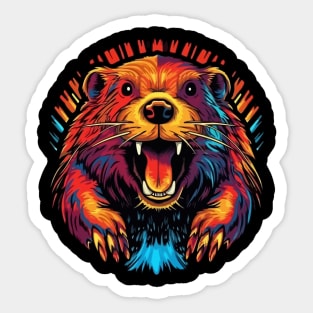 Beaver Smiling Sticker